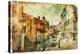 Romantic Venice - Artwork In Painting Style-Maugli-l-Stretched Canvas