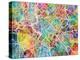 Rome Italy Street Map-Michael Tompsett-Stretched Canvas