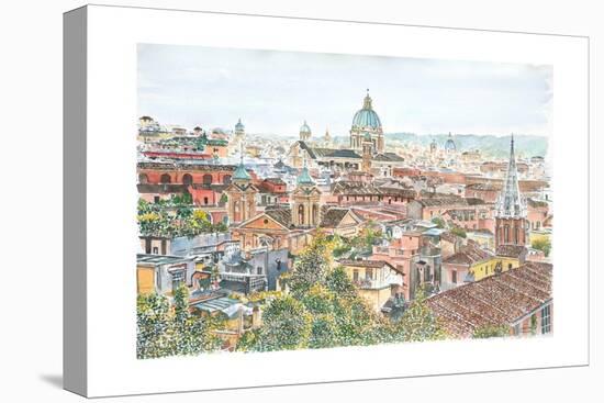 Rome, overview from the Borghese Gardens, 2013-Anthony Butera-Premier Image Canvas