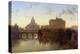 Rome, St Peter's and the Castel St. Angelo-David Roberts-Premier Image Canvas