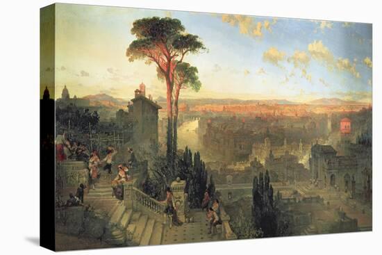 Rome, Sunset from the Convent of San Onofrio on Mount Janiculum, 1856-David Roberts-Premier Image Canvas