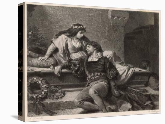 Romeo and Juliet, Act V Scene III: Juliet Wakes in the Vault to Find Romeo Dead-G. Goldberg-Stretched Canvas