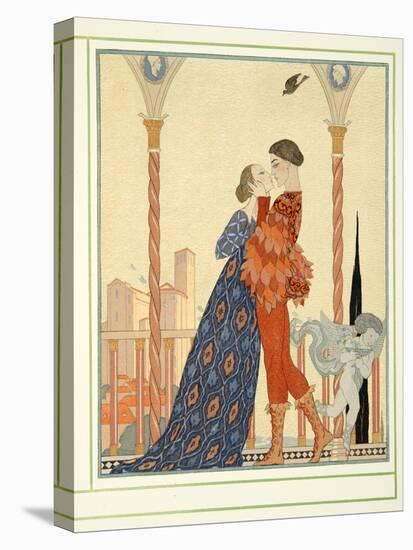 Romeo and Juliette from Personages De Comedie, Pub. 1922 (Pochoir Print)-Georges Barbier-Premier Image Canvas