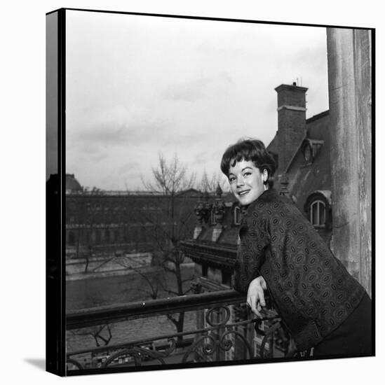 Romy Schneider on a Balcony-Marcel Begoin-Premier Image Canvas