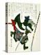 Ronin Lunging Forward, Japanese Wood-Cut Print-Lantern Press-Stretched Canvas