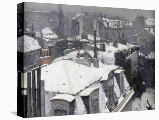 Rooftops in the Snow (Snow Effect)-Gustave Caillebotte-Premier Image Canvas