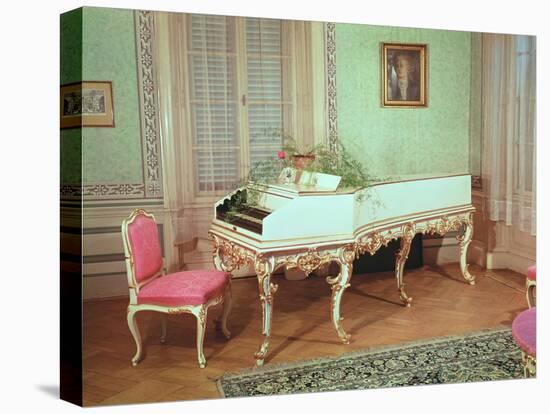Room with the Harpsichord Used by Mozart in Prague-null-Premier Image Canvas