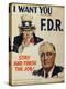 Roosevelt Campaign Poster-David J. Frent-Premier Image Canvas