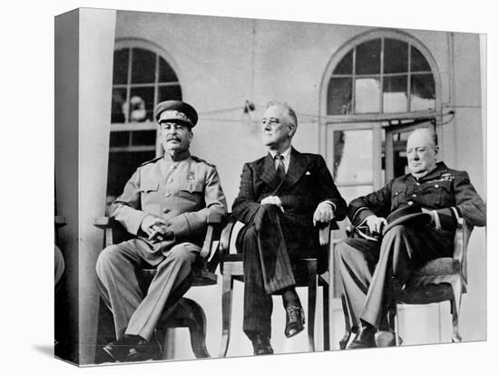 Roosevelt, Stalin, and Churchill at the Teheran conference, 1943-null-Premier Image Canvas