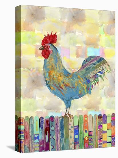 Rooster on a Fence II-Ingrid Blixt-Stretched Canvas