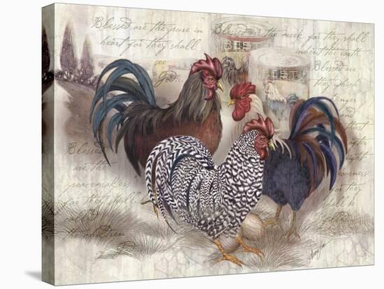 Rooster Trinity-Alma Lee-Stretched Canvas