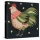 Rooster with Stars in Background Bordered-Beverly Johnston-Premier Image Canvas