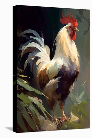 Rooster-Vivienne Dupont-Stretched Canvas