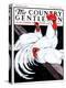 "Roosting Rooster and Hens," Country Gentleman Cover, December 8, 1923-Paul Bransom-Premier Image Canvas