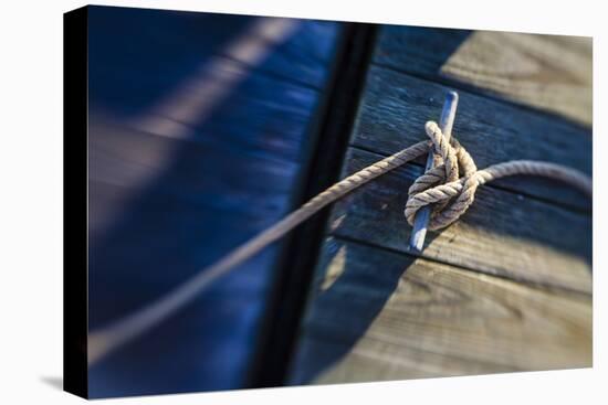 Rope Tied to a Dock in Pamet Harbor in Truro, Massachusetts. Cape Cod-Jerry and Marcy Monkman-Premier Image Canvas