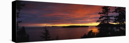 Rosario Strait at Dusk, San Juan Islands, Fidalgo Island, Skagit County, Washington, USA-null-Premier Image Canvas