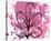 Rose Abstract Brush Splash Leaves-Irena Orlov-Stretched Canvas