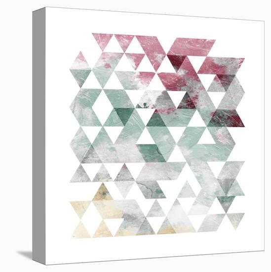 Rose Marble Triangles-OnRei-Stretched Canvas