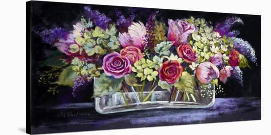 Roses and Lilacs-Nel Whatmore-Stretched Canvas