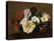 Roses and Nasturtiums in a Vase, 1883-Henri Fantin-Latour-Premier Image Canvas
