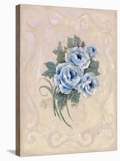 Roses Azure-Peggy Abrams-Stretched Canvas