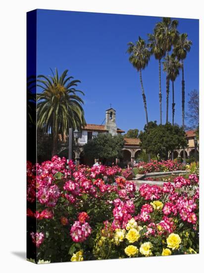 Roses, Central Courtyard, Mission San Juan Capistrano, Orange County, California, USA-Richard Cummins-Premier Image Canvas