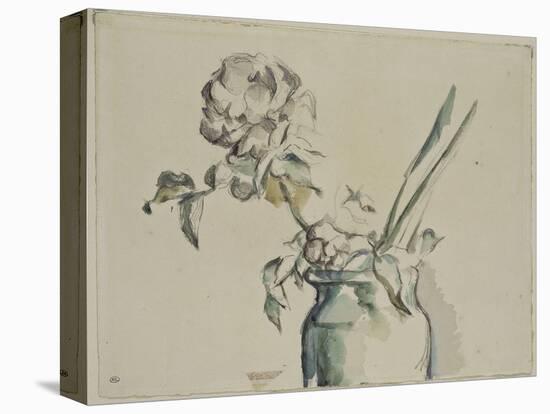 Roses dans un vase vert-Paul Cézanne-Premier Image Canvas