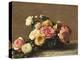 Roses in a Bowl-Henri Fantin-Latour-Premier Image Canvas