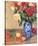 Roses in a Mexican Vase-Bunny Oliver-Stretched Canvas