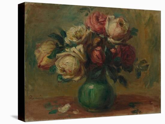 Roses in a Vase, C. 1890 (Oil on Canvas)-Pierre Auguste Renoir-Premier Image Canvas