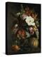Roses, Magnolia, Peonies, Hollyhocks, Pink Liburnum and Other Flowers in a Greek Red Figure Vase-Johan Laurentz Jensen-Premier Image Canvas