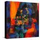 Roses on a Blue Ground-Peter Graham-Premier Image Canvas