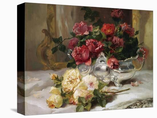 Roses on a Dressing Table-Eugene Henri Cauchois-Premier Image Canvas