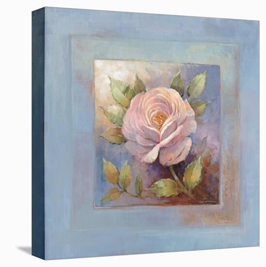 Roses on Blue IV-Peter McGowan-Stretched Canvas