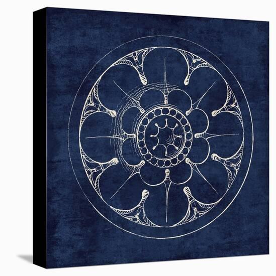 Rosette III Indigo-Wild Apple Portfolio-Stretched Canvas