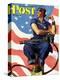 "Rosie the Riveter" Saturday Evening Post Cover, May 29,1943-Norman Rockwell-Premier Image Canvas