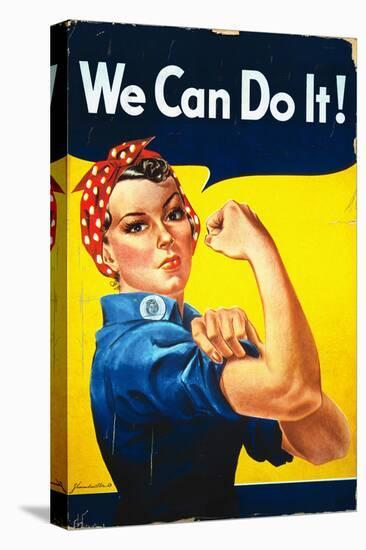 Rosie the Riveter - We Can Do It! - Poster-Lantern Press-Stretched Canvas