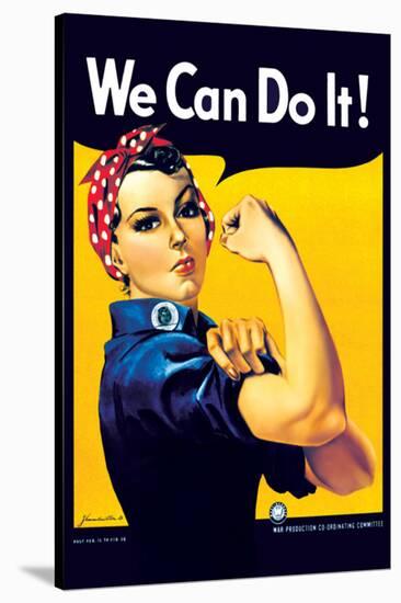 Rosie the Riveter-J^ Howard Miller-Stretched Canvas