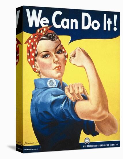 Rosie the Riveter-J Howard Miller-Stretched Canvas