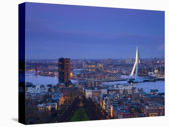 Rotterdam and Erasmus Bridge from Euromast Tower, Rotterdam, Holland-Michele Falzone-Premier Image Canvas