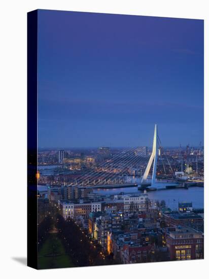 Rotterdam and Erasmus Bridge from Euromast Tower, Rotterdam, Holland-Michele Falzone-Premier Image Canvas