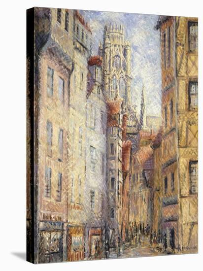 Rouen, a Street by the Church; Rouen, Rue Avec L'Eglise, C.1920-Gustave Loiseau-Premier Image Canvas