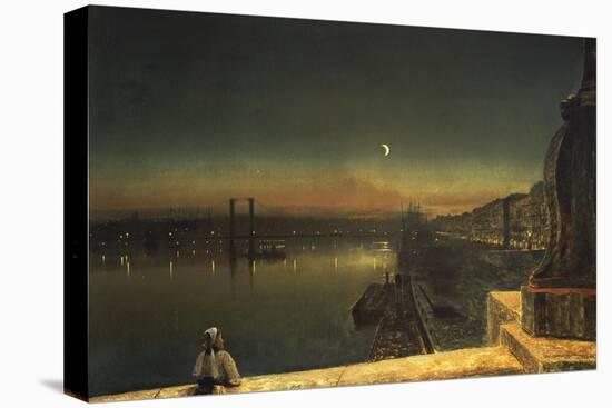 Rouen at Night from the Pont De Pierre, 1878-John Atkinson Grimshaw-Premier Image Canvas