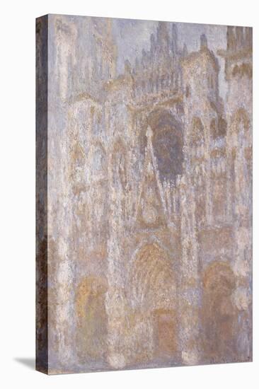 Rouen Cathedral, the Portal, Harmony Blue Morning Sun-Claude Monet-Premier Image Canvas