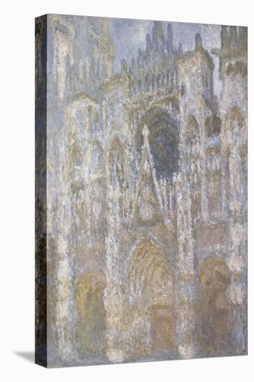 Rouen Cathedral, the Portal, Harmony Blue Morning Sun-Claude Monet-Premier Image Canvas