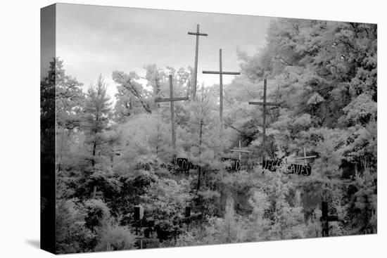 Rough Wooden Crosses and Peeling Signs Bearing Bible Scripture-Carol Highsmith-Stretched Canvas