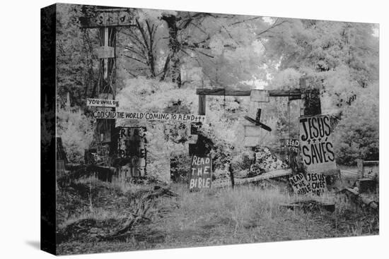 Rough Wooden Crosses and Peeling Signs Bearing Bible Scripture-Carol Highsmith-Stretched Canvas