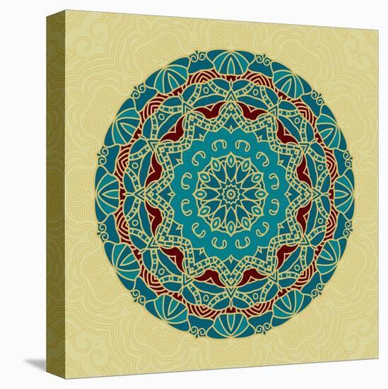 Round Decorative Design Element-epic44-Stretched Canvas