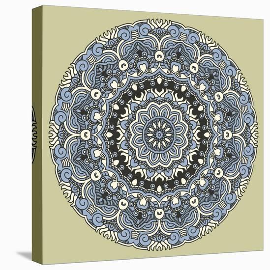 Round Decorative Design Element-epic44-Stretched Canvas