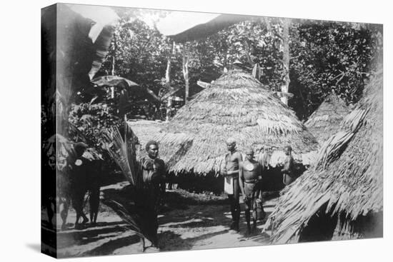 Round Houses of Natives at Timotu, Santa Cruz, 1892-null-Premier Image Canvas